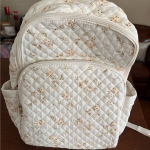 Floral Quilted Backpack